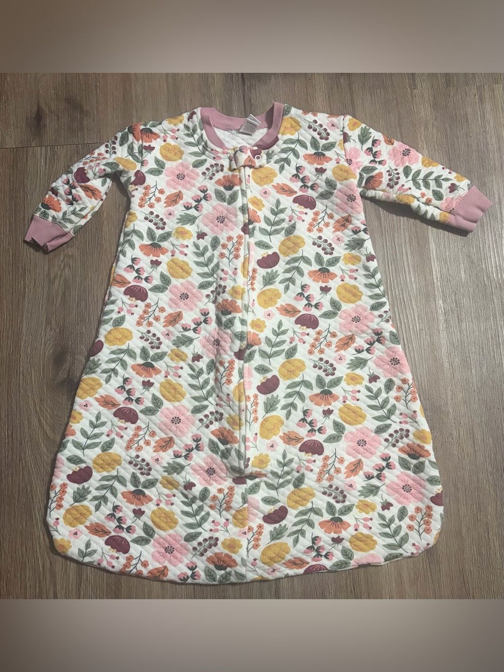 HB - Floral Quilted Baby Sleeping Gown - Size 6-12 Months / 15-24lbs